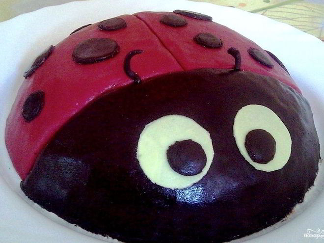 Рецепт торта божья коровка