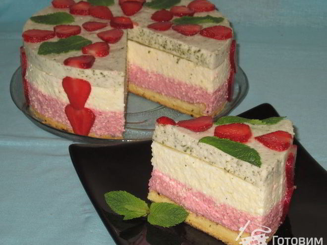 Рецепт торта клубничное мохито
