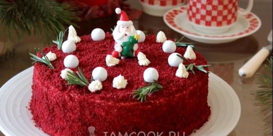 Торт Красный бархат с кремом чиз