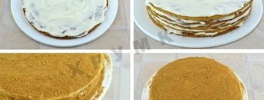 торт медовик со сметанно-сливочным кремом. Шаг 5