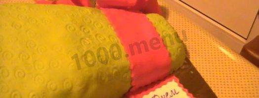 торт с бантом из мастики букет роз. Шаг 16