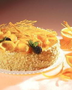 Торт с грецкими орехами и апельсинами