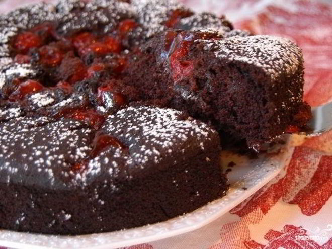 Рецепт торта с вишней в мультиварке