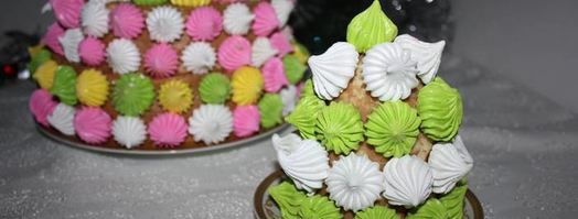 торт салют возле елочки. Шаг 28