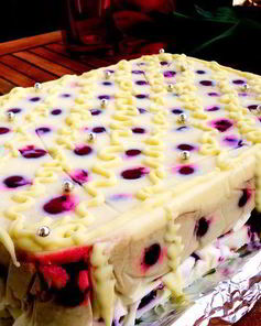 Торт Весенний поцелуй с кокосовым, мятным и ванильным баваруа