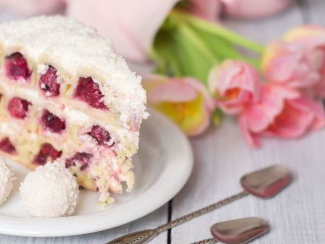 Рецепт торта вишня в снегу