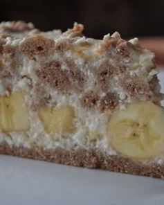 Творожно-банановый торт