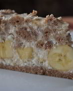 Творожно-банановый торт