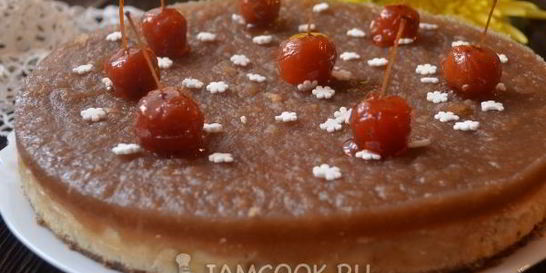 Творожно-яблочный торт