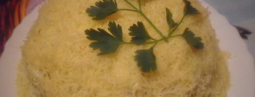 закусочный торт из блинов с мясом и грибами. Шаг 15