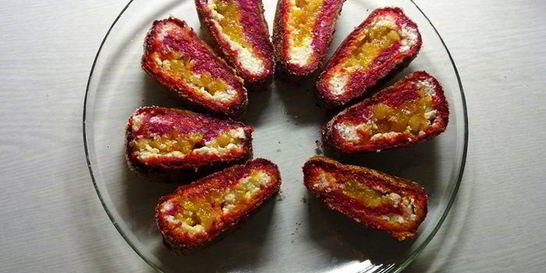 Творожно-овощной рулет