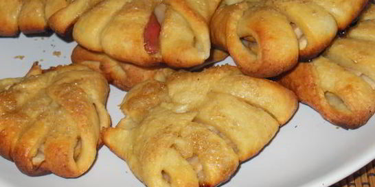 Творожные конвертики с яблоками