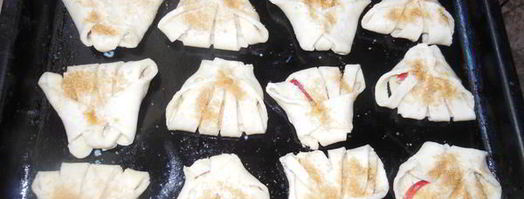 творожные конвертики с яблоками. Шаг 6