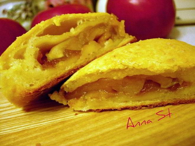 Рецепт творожных слоек с яблоками