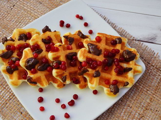 Рецепт творожных вафель