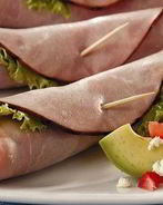 Ветчинные конвертики с овощной начинкой