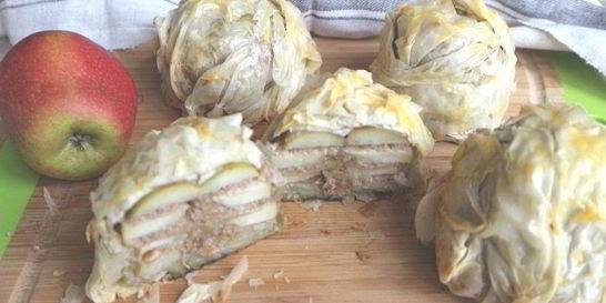 Яблоки в тесте фило