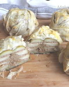 Яблоки в тесте фило