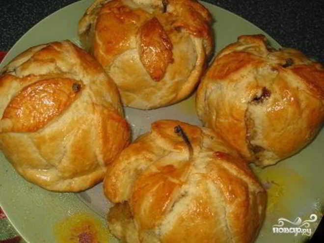 Рецепт яблок в тесте, запеченные в духовке