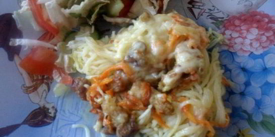 Бабушкин кассероль — запеканка из спагетти