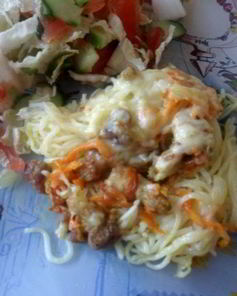 Бабушкин кассероль — запеканка из спагетти