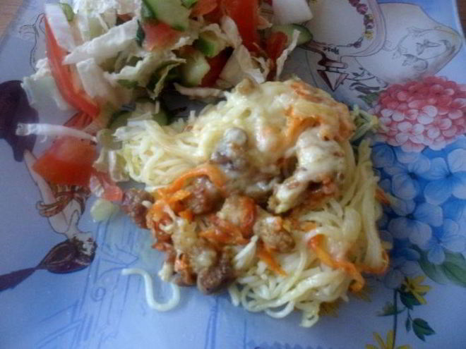 Рецепт бабушкиного кассероль — запеканки из спагетти