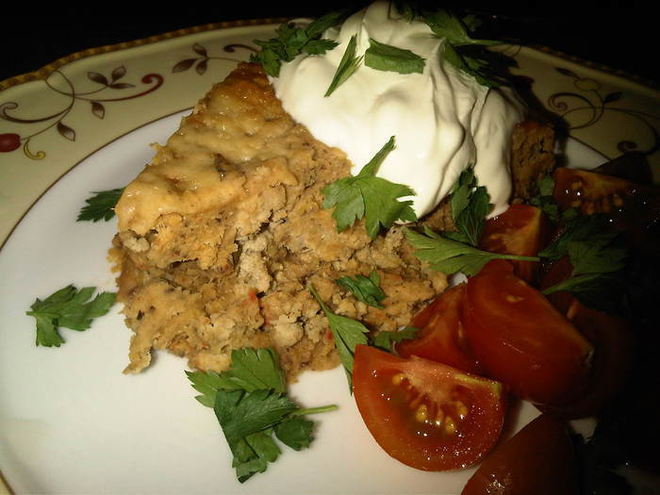 Рецепт бобовой запеканки с мясом и овощами