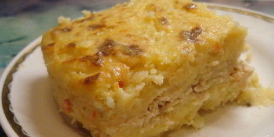 Детская запеканка с фаршем