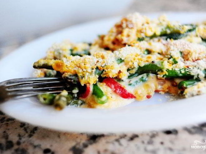 Рецепт фасолевой запеканки