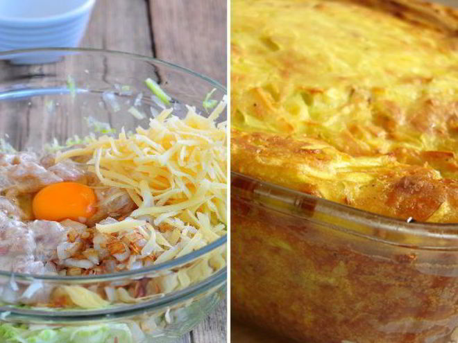 Рецепт кабачковой запеканки с курицей и сыром