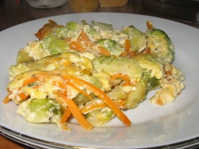 Рецепт капустной запеканки с сыром