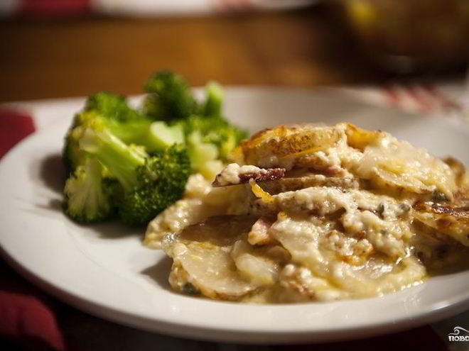 Рецепт картофельной запеканки с беконом