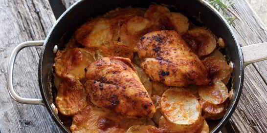 Картофельная запеканка с куриным филе