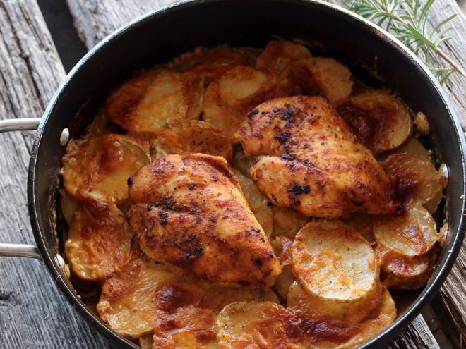 Рецепт картофельной запеканки с куриным филе