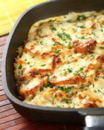 Картофельная запеканка с мясом и грибами