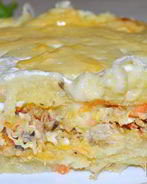 Картофельная запеканка с рыбными консервами