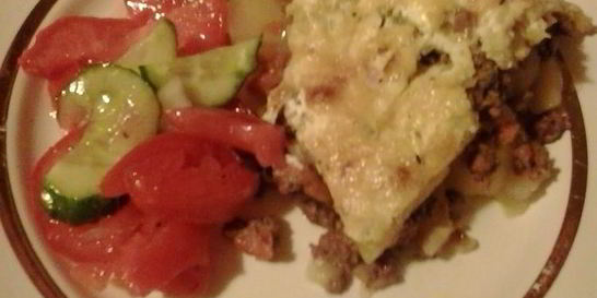 Картофельно-тыквенная запеканка