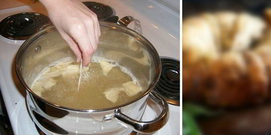 Хлебная запеканка с беконом и овощами