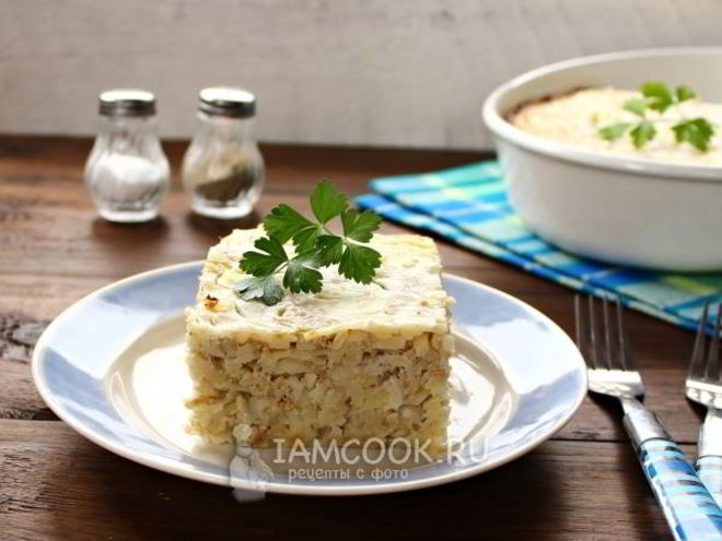 Рецепт лапшевника с мясом