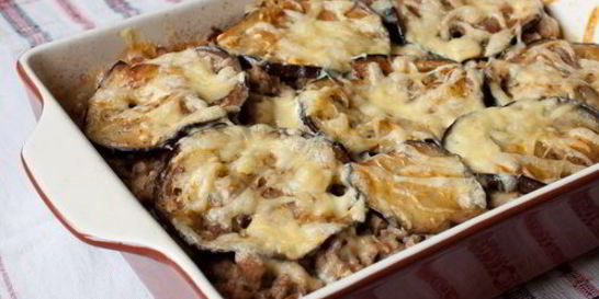 Мясная запеканка с баклажанами