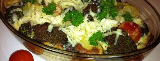 овощная запеканка с говяжими тефтелями. Шаг 6