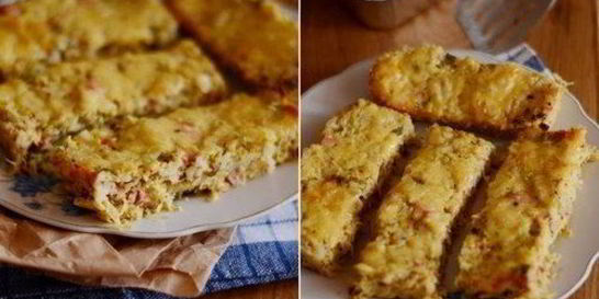 Овощная запеканка с рисом и сыром по-французски