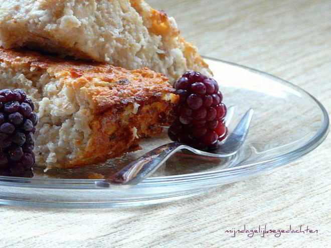 Рецепт овсяно-творожной запеканка с бананом