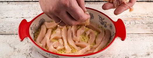 пшенная запеканка с курицей и шпинатом. Шаг 6