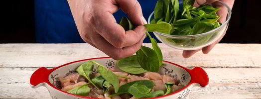 пшенная запеканка с курицей и шпинатом. Шаг 7