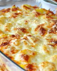 Самая сырная запеканка с грибами