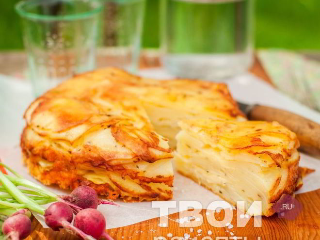 Рецепт слоеной картофельной запеканки с сыром
