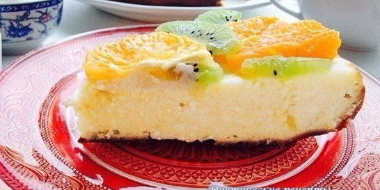 Творожная запеканка с фруктами