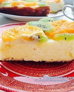 Творожная запеканка с фруктами