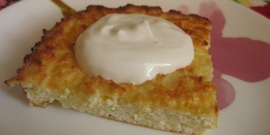 Творожная запеканка с кукурузной мукой